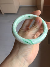 Load image into Gallery viewer, 56mm certified 100% natural Type A sunny green white jadeite bangle PD149-6261
