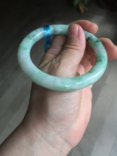 Load image into Gallery viewer, 卖了 56mm certified 100% natural type A sunny green round cut jadeite jade bangle AD116-6633
