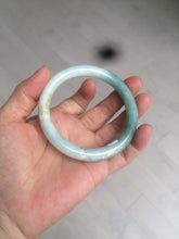 Load image into Gallery viewer, 58mm certified 100% natural type A green round cut jadeite jade bangle AY8-6177
