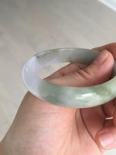 Load image into Gallery viewer, 50.5mm 100% natural Type A light green/purple oval  jadeite jade bangle Y166-3705
