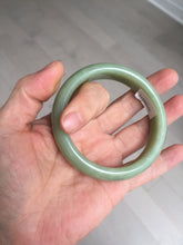 Load image into Gallery viewer, 56.4mm certified 100% Natural green/yellow nephrite Hetian Jade bangle HF79-8445
