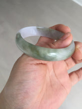 Load image into Gallery viewer, 50.5mm 100% natural Type A light green/purple oval  jadeite jade bangle Y166-3705
