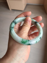 Load image into Gallery viewer, 59mm 100% natural Type A sunny green purple jadeite jade bangle BM74
