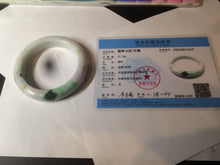 Load image into Gallery viewer, 59mm Certified Type A 100% Natural green/yellow/purple (Fu Lu Shou) Jadeite Jade bangle AK52-1213
