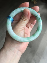 Load image into Gallery viewer, 卖了 56mm certified 100% natural type A sunny green round cut jadeite jade bangle AD116-6633
