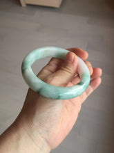 Load image into Gallery viewer, 56.7mm certified 100% natural type A sunny green/white jadeite jade bangle BK71-5217
