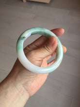 Load image into Gallery viewer, 56.7mm certified 100% natural type A sunny green/white jadeite jade bangle BK71-5217
