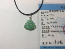 Load image into Gallery viewer, Certified 100% Natural type A sunny green happy Buddha jadeite Jade pendant PB68-5104
