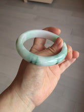 Load image into Gallery viewer, 56.7mm certified 100% natural type A sunny green/white jadeite jade bangle BK71-5217
