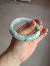 Load image into Gallery viewer, 56.7mm certified 100% natural type A sunny green/white jadeite jade bangle BK71-5217
