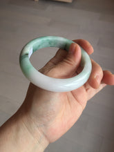 Load image into Gallery viewer, 56.7mm certified 100% natural type A sunny green/white jadeite jade bangle BK71-5217
