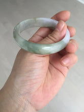 Load image into Gallery viewer, 50.5mm 100% natural Type A light green/purple oval  jadeite jade bangle Y166-3705
