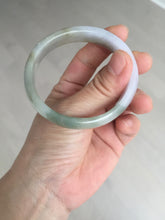 Load image into Gallery viewer, 50.5mm 100% natural Type A light green/purple oval  jadeite jade bangle Y166-3705
