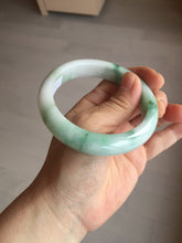 Load image into Gallery viewer, 58.7mm 100% natural certified sunny green/white(白底青) jadeite jade bangle BK82-5231
