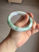 Load image into Gallery viewer, 58.7mm 100% natural certified sunny green/white(白底青) jadeite jade bangle BK82-5231
