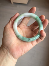 Load image into Gallery viewer, 58.7mm 100% natural certified sunny green/white(白底青) jadeite jade bangle BK82-5231
