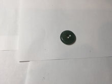 Load image into Gallery viewer, 14.4mm Type A 100% Natural icy watery dark green gray (老油青) with dark green/black flying flowers dainty Jadeite Jade Safety Guardian Button donuts pendant PA163
