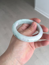 Load image into Gallery viewer, 54.6mm 100% natural sunny green/white/purple jadeite jade bangle BN43
