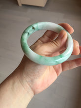 Load image into Gallery viewer, 58.7mm 100% natural certified sunny green/white(白底青) jadeite jade bangle BK82-5231
