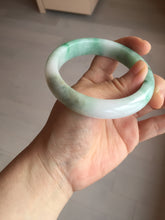 Load image into Gallery viewer, 58.7mm 100% natural certified sunny green/white(白底青) jadeite jade bangle BK82-5231
