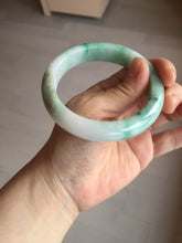 Load image into Gallery viewer, 58.7mm 100% natural certified sunny green/white(白底青) jadeite jade bangle BK82-5231
