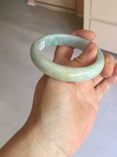 Load image into Gallery viewer, 52.8mm Certificated sunny green/white jadeite jade bangle BN42
