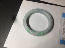 Load image into Gallery viewer, 58.3mm Certified 100% natural Type A sunny green/purple/yellow(Fu Lu Shou) chubby jadeite jade bangle AK55-1188
