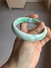 Load image into Gallery viewer, 56mm certified 100% natural Type A sunny green white jadeite bangle PD147-6264
