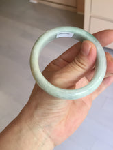 Load image into Gallery viewer, 52.8mm Certificated sunny green/white jadeite jade bangle BN42
