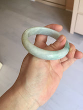 Load image into Gallery viewer, 52.8mm Certificated sunny green/white jadeite jade bangle BN42
