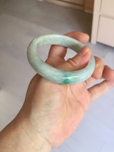 Load image into Gallery viewer, 52.8mm Certificated sunny green/white jadeite jade bangle BN42
