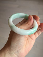 Load image into Gallery viewer, 53mm 100% natural certified sunny green/white(白底青) jadeite jade bangle BK81-5255
