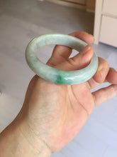 Load image into Gallery viewer, 52.8mm Certificated sunny green/white jadeite jade bangle BN42
