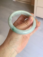 Load image into Gallery viewer, 52.8mm Certificated sunny green/white jadeite jade bangle BN42
