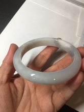 Load image into Gallery viewer, 58.5mm Certified Type A 100% Natural icy watery white Jadeite Jade bangle BM76-7045
