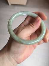 Load image into Gallery viewer, 58.4mm Certified Type A 100% Natural light green/brown round cut Jadeite Jade bangle AR107-4510
