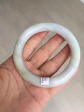 Load image into Gallery viewer, 58.5mm certified Type A 100% Natural light green yellow purple chubby round cut Jadeite Jade bangle Y168-3701
