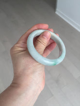 Load image into Gallery viewer, 52.8mm Certificated sunny green/white jadeite jade bangle BN42
