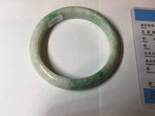 Load image into Gallery viewer, 58.5mm Certified type A 100% Natural sunny green/white Jadeite bangle AY86-3473
