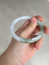 Load image into Gallery viewer, 55mm Certified Type A 100% Natural green white slim round cut Jadeite Jade bangle Y169-3693
