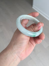 Load image into Gallery viewer, 52.8mm Certificated sunny green/white jadeite jade bangle BN42
