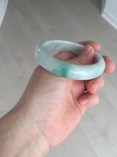 Load image into Gallery viewer, 52.8mm Certificated sunny green/white jadeite jade bangle BN42
