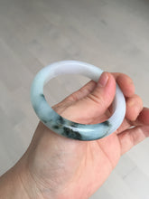 Load image into Gallery viewer, 53.5mm certified 100% natural Type A light green/purple/yellow(Fu Lu Shou) jadeite jade bangle AJ72-8589
