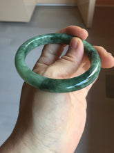 Load image into Gallery viewer, 55mm Certified Type A 100% Natural oily dark green(老油青)Jadeite bangle PD145-6278
