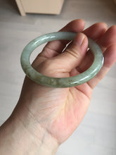 Load image into Gallery viewer, 58.6mm Certified Type A 100% Natural light green/brown round cut Jadeite Jade bangle AR108-4511
