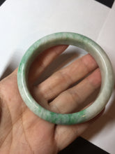 Load image into Gallery viewer, 58.5mm Certified type A 100% Natural sunny green/white Jadeite bangle AY86-3473
