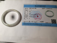 Load image into Gallery viewer, 52.7mm Certified type A 100% Natural green/white/very light purple Jadeite Jade bangle D101-1643
