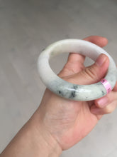 Load image into Gallery viewer, 56.1mm Certified 100% natural type A green/very light pink/yellow chubby jadeite jade bangle Z44-0472
