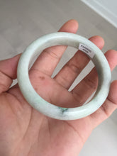 Load image into Gallery viewer, 56.8mm certified Type A 100% Natural sunny green light green Jadeite Jade bangle D140-4008
