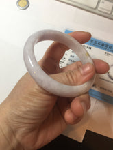 Load image into Gallery viewer, 58mm certified 100% natural Type A light purple yellow white (Whispers of Autumn) jadeite jade bangle PB70-9034
